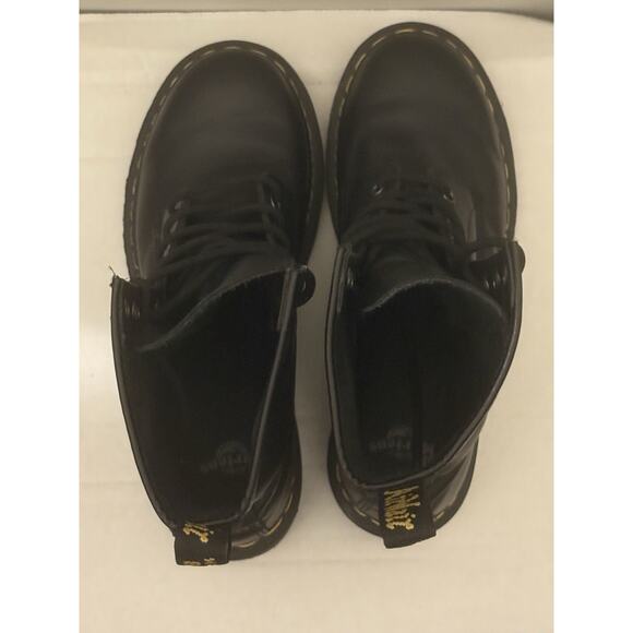 Dr Martens 11821 1460 Smooth Black Leather Combat Womens Boots Sz UK 6 US 8 - Picture 7 of 10